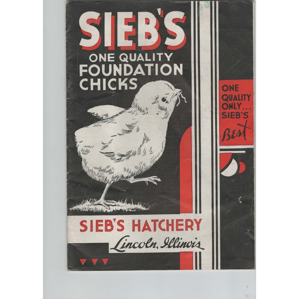 Vintage Sieb's Hatchery Lincoln Illinois Poultry Foundation Chicks Catalog - Picture 1 of 2